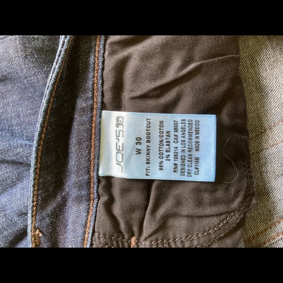 JOE’S Skinny Bootcut dark wash jeans Sz. 30 - Picture 6 of 6